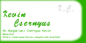 kevin csernyus business card